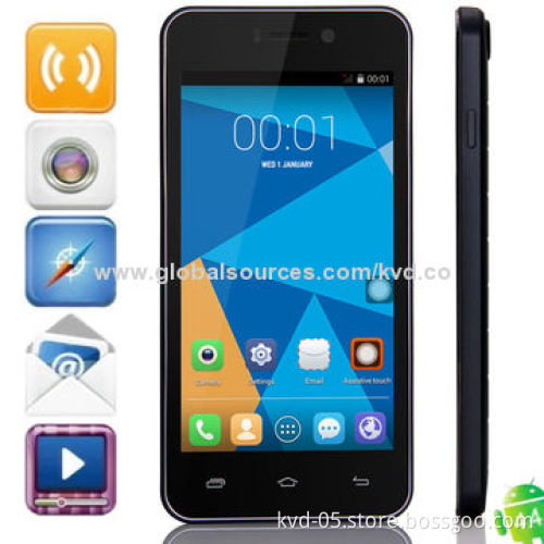 Touchscreen mobile phone with Android 4.4 4.5QHD IPS Quad core1.3GHZ